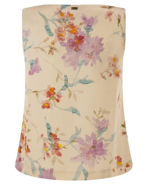 Herno Multicolor Floral Print Top