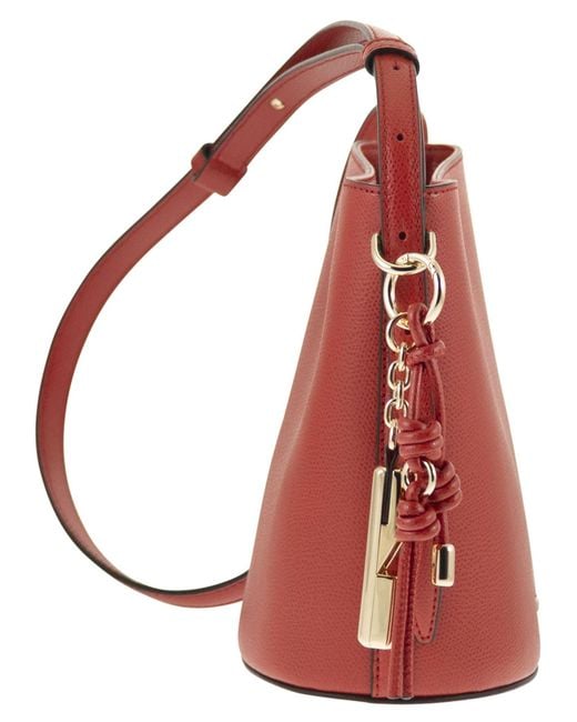 Furla Red Roxie Mini Bucket Bag
