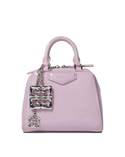 Givenchy Pink Antigona Cube Nano Leather Handbag