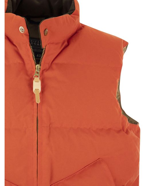 Manifattura Ceccarelli Orange Ifattura Ceccarelli Padded Waistcoat for men