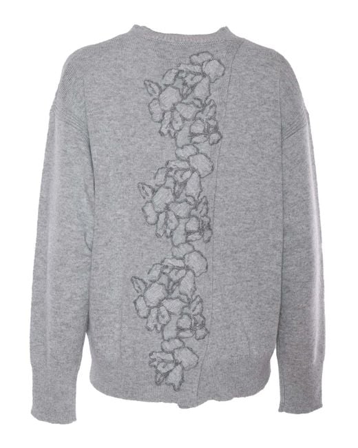 Ermanno Scervino Gray Knitted Fabric With Insert