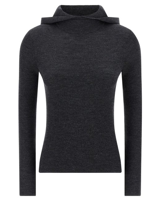 P.A.R.O.S.H. 'leila25' Sweater Met Capuchon in het Black