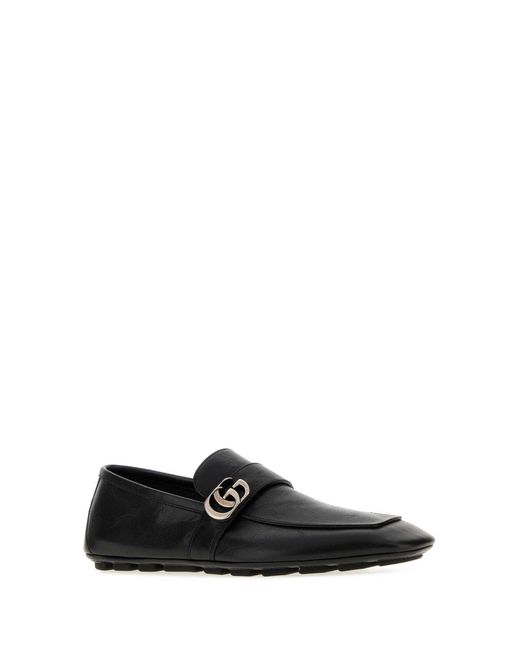 Gucci Black Leather Loafers