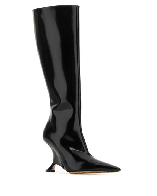 Bottega Veneta Black Leather Rocket Boots