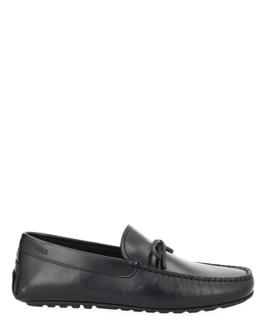 Boss Gray Moccasin With Bow for men