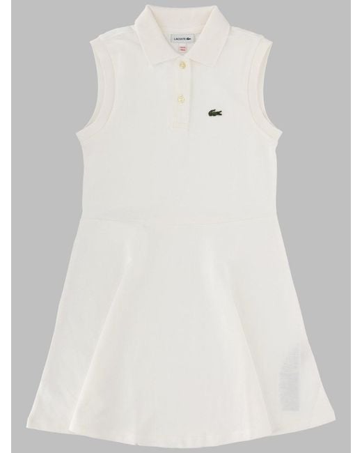 Lacoste White Lcg Pique Dress W8L