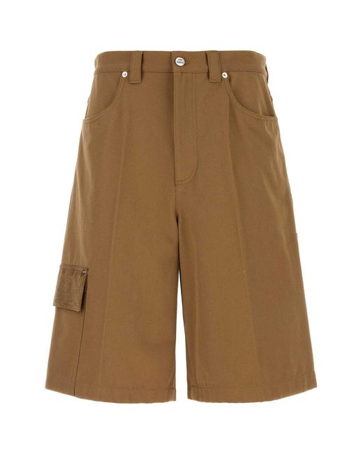 Gucci Multicolor Caramel Cotton Bermuda Shorts for men