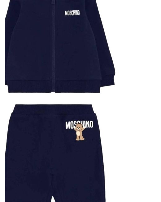 Moschino Blue Jumpsuit With "Bear" Logo