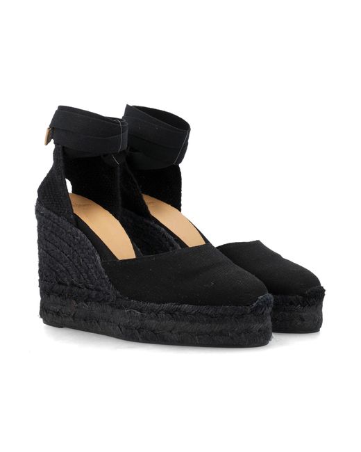 Castaner Black Carina 8 Tone-on-tone Espadrilles