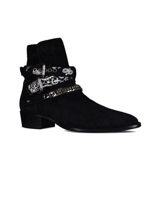 Amiri Black Boots Bandana Buckle for men