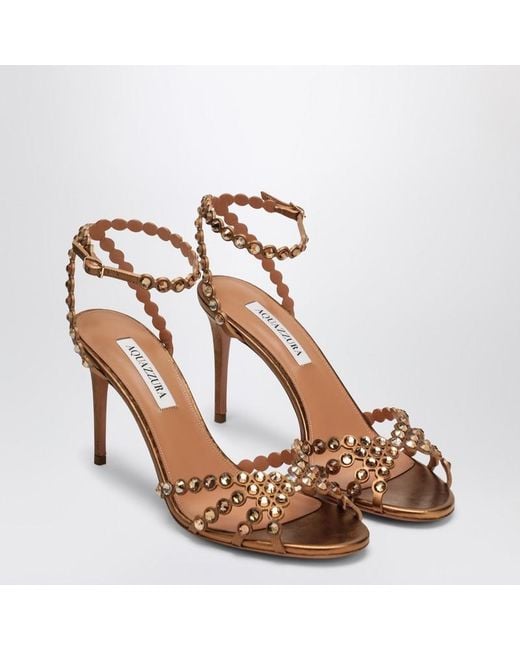 Aquazzura Brown Tequila 85 Sandals