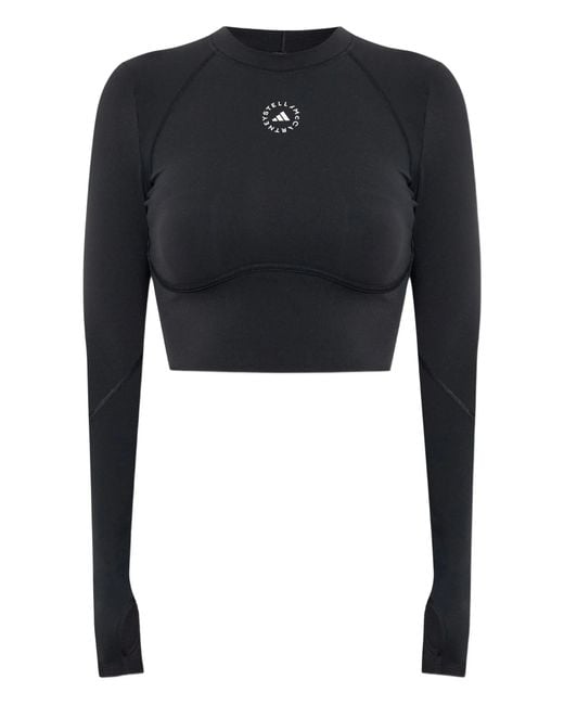 Adidas By Stella McCartney Black Tpr Ls Cr