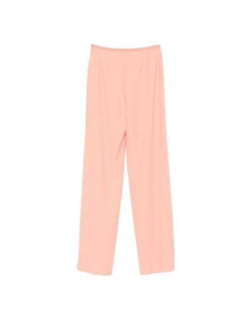 Emporio Armani Pink Straight-Leg Trousers