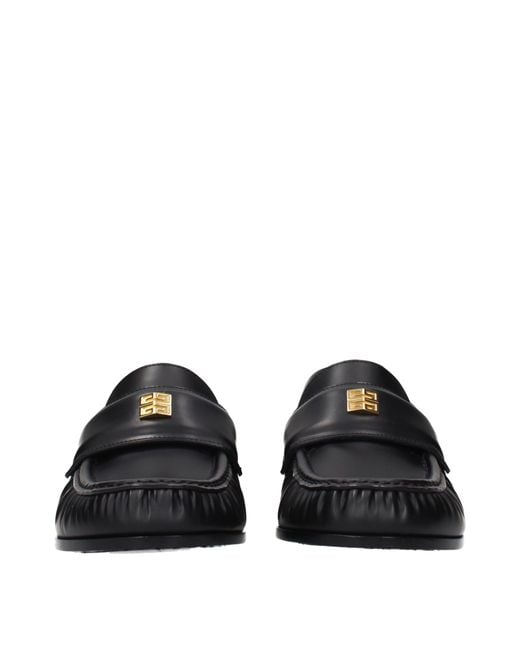 Givenchy Black Loafers 4G Leather