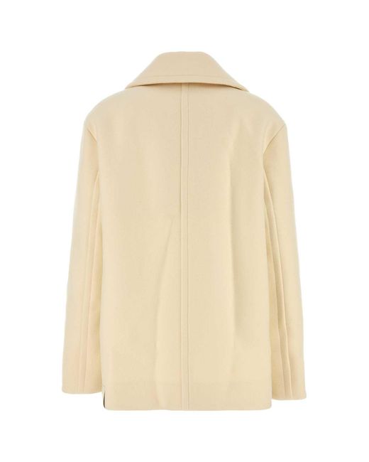 Jil Sander Natural Cream Wool Coat