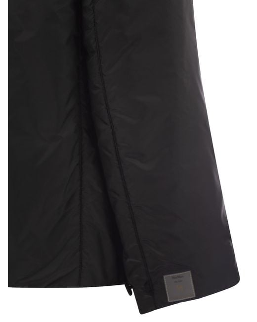 Max Mara Black Max Mara Die Würfel -Greenh -Tropf -Proof -Leinwand -Reisejacke