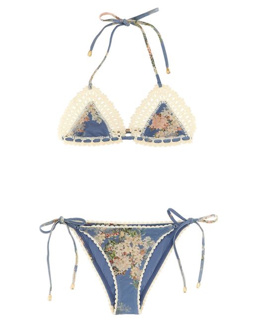 Zimmermann 'cascadian Crochet' Bikini in het White