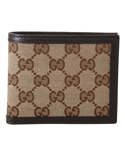 Gucci Leather Brown GG Ssima Pattern Bifold Wallet for Men | Lyst UK