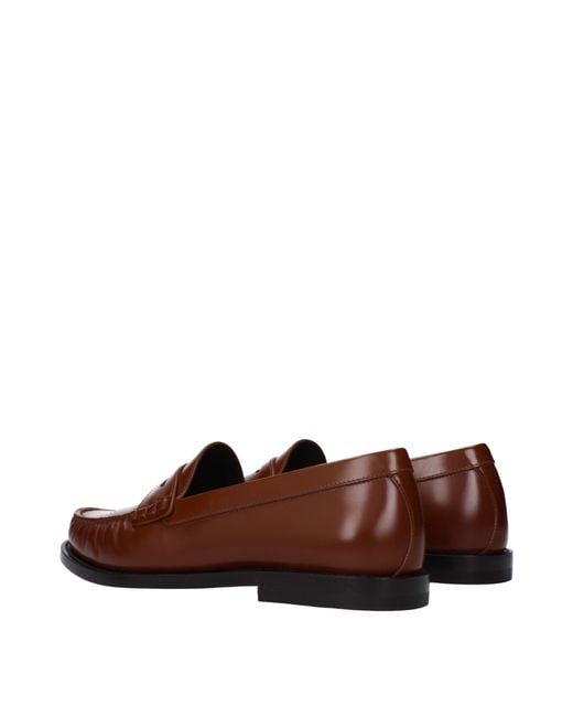 Céline Brown Mocassini Uomo Pelle Marrone/Tan
