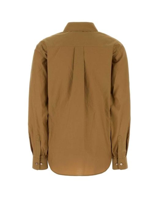 Lemaire Brown Regular Solid Shirt