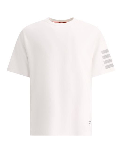 Thom Browne "4 Bar" T -shirt in het White voor heren
