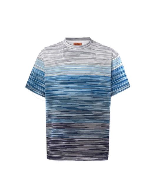Missoni Blue Cotton T-Shirt for men
