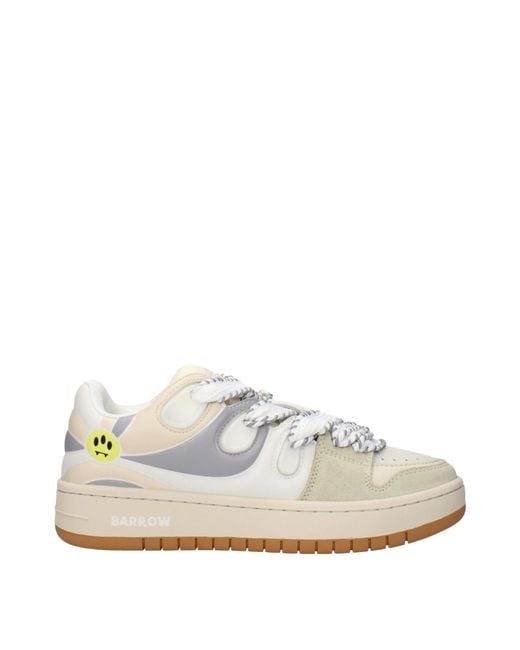 Barrow White Sneakers Skate Leather/Taupe