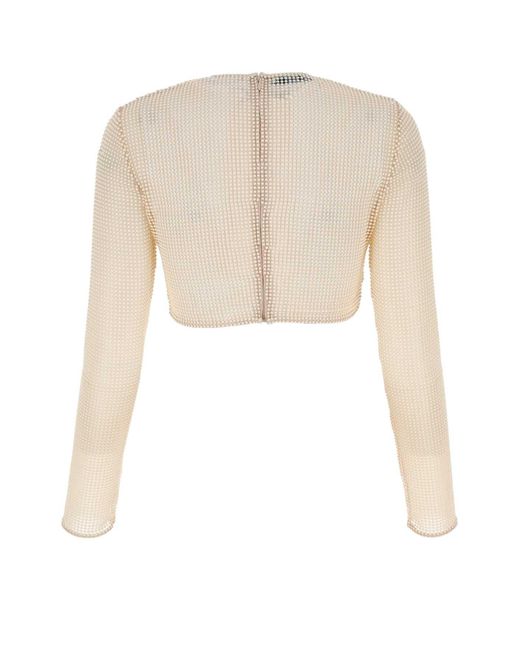 Prada White Sand Beads Top