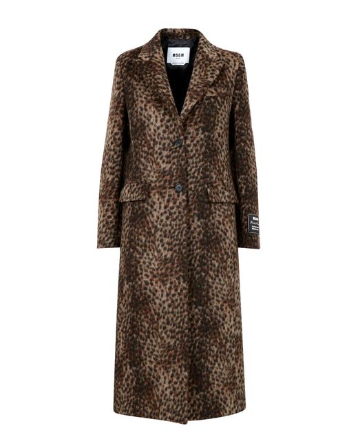 Abrigos manchados MSGM de color Brown