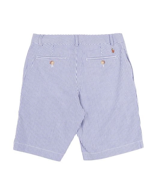 Polo Ralph Lauren Purple Preppy Short-Shorts-Flat Front Cotton Elastane Bermuda Short