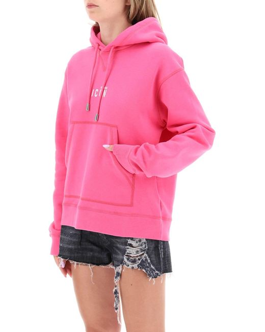 DSquared² 'mini Icon' Hoodie in het Pink