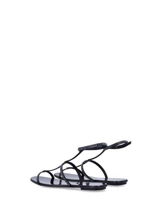 Pedro Garcia Metallic Elegant Flat Sandals With Delicate Straps