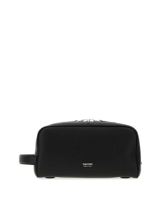 Tom Ford Black Leather Beauty Case for men