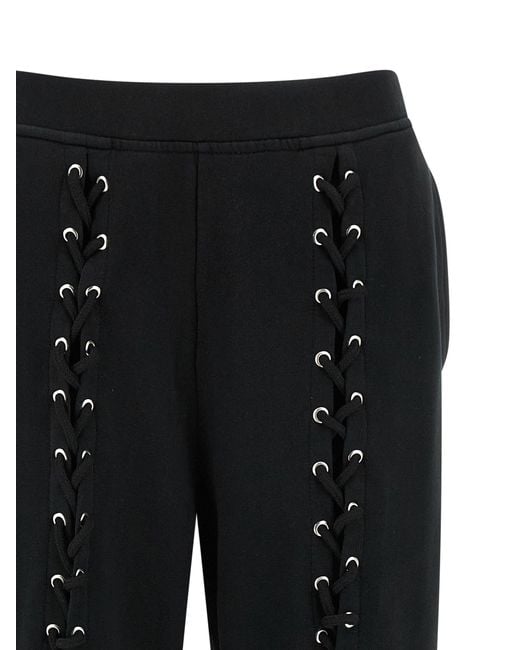 ROTATE BIRGER CHRISTENSEN Black 'Lacing' Joggers