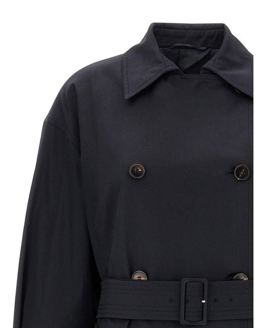 Max Mara Blue 'Ebrien' Trench Coat