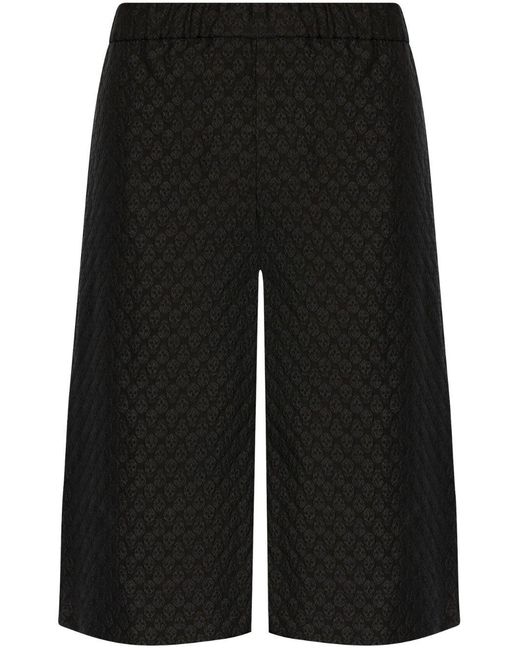 McQueen Black Patterned Shorts for men