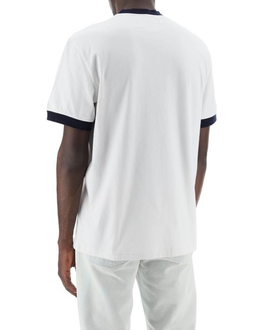 Golden Goose Deluxe Brand Golden Gans Kontrast beschnittene T -Shirt in White für Herren