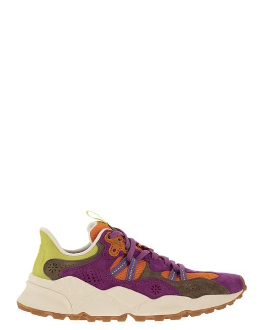 Tiger Sneakers en gamuza y tela técnica Flower Mountain de hombre de color Purple