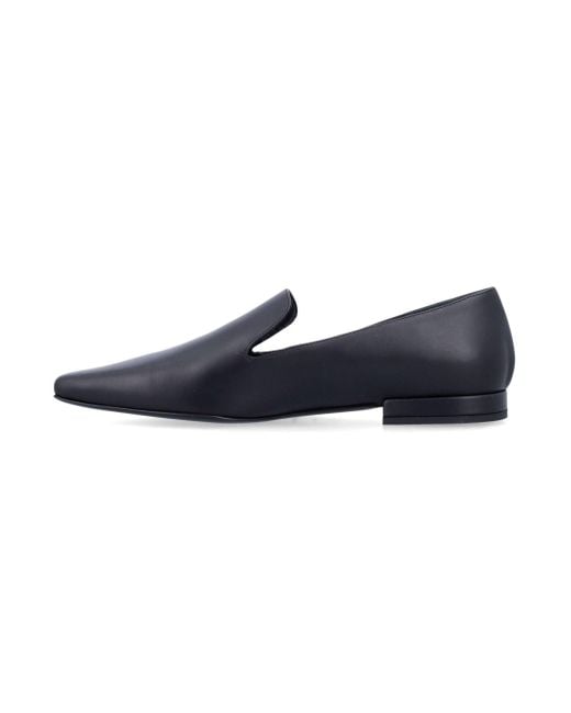 Loulou Blue Flache Schuhe schwarz