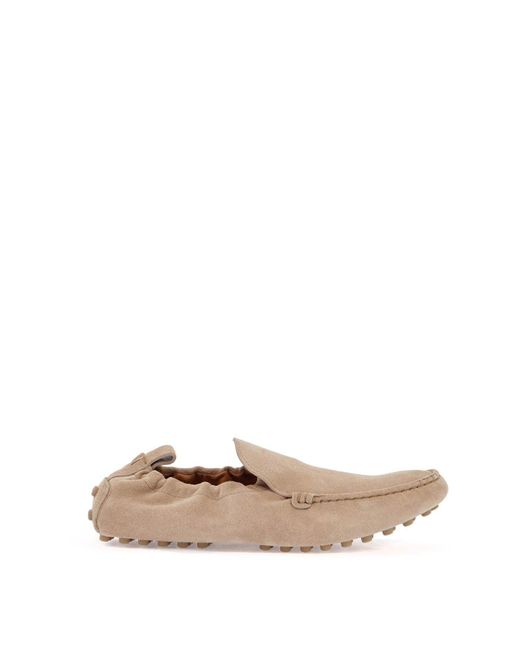 Tod's Orange Gathered Leather Slippers