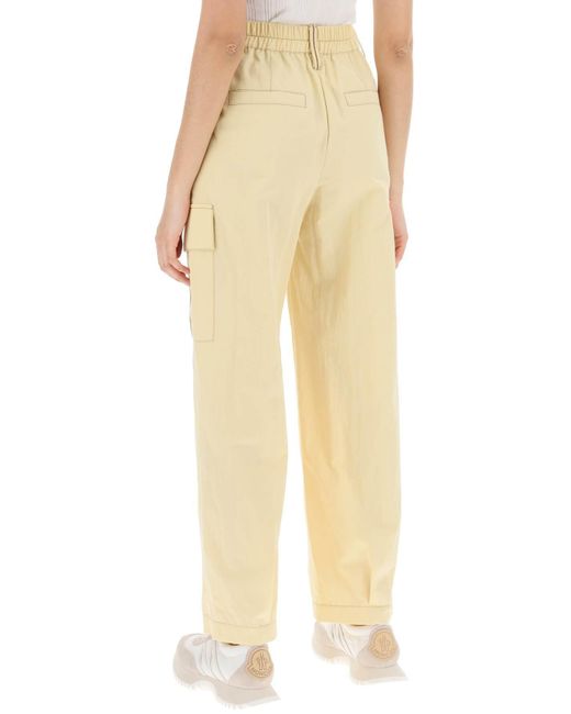 Gabardine pantalon utilitaire avec poches et Brunello Cucinelli en coloris Natural