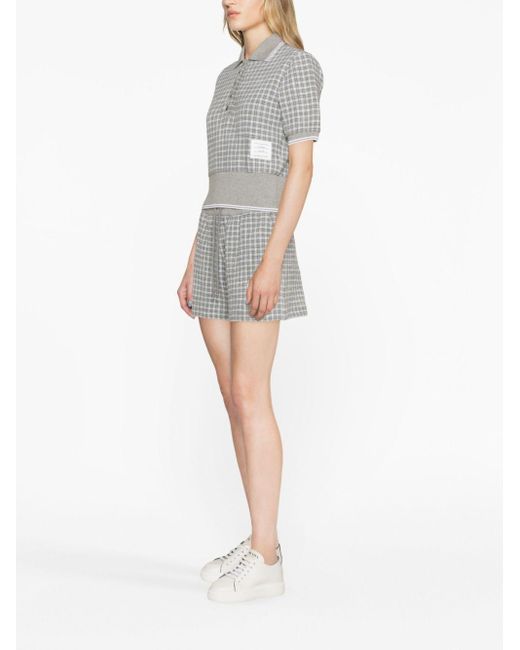 Thom Browne Gray Tweed Cotton Shorts
