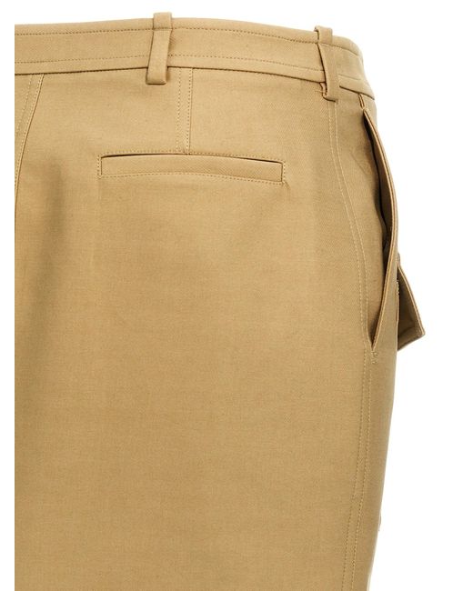 Falda Midi De Tricotina De Mezcla De Algodon Tom Ford de color Natural