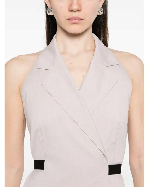 Max Mara White Collared Midi Dress