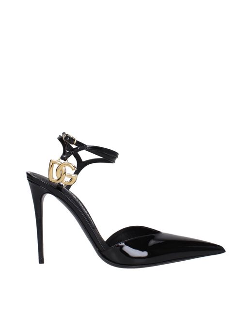 Dolce & Gabbana Black Sandalen Frauen schwarz malen
