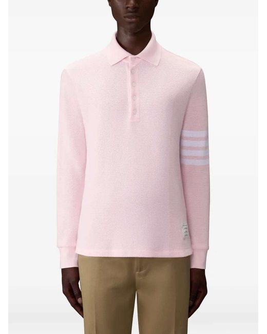Polo Con Botones Thom Browne de hombre de color Pink