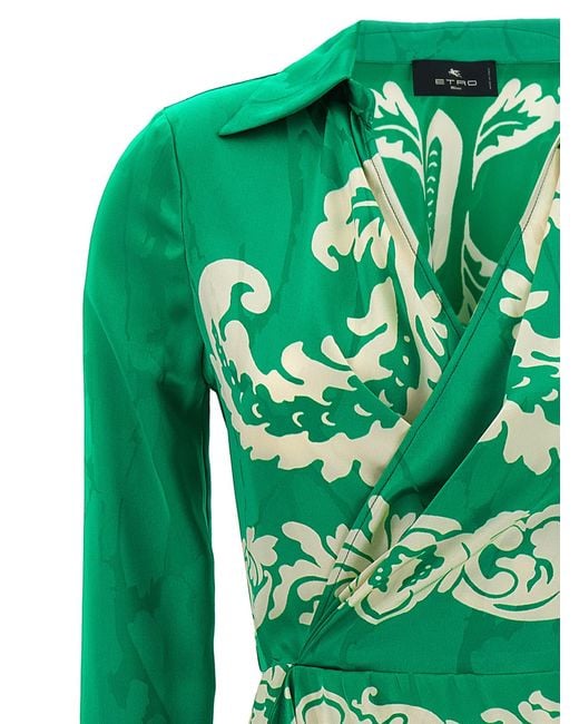 Vestido midi floral Etro de color Green