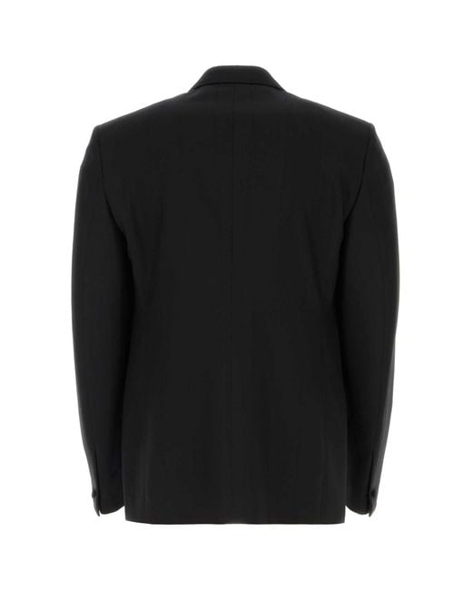 Givenchy Black Stretch Wool Blend Blazer for men