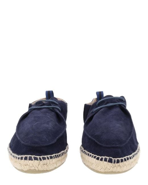 Castaner Blue Bovine Leather Flat