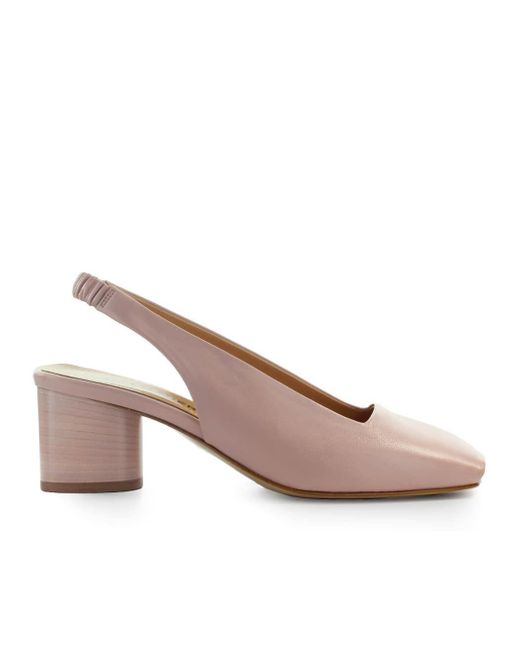 Halmanera Pink Irma Powder Slingback Open Toe Pump
